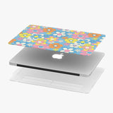 Peonies Floral Blue Macbook Case