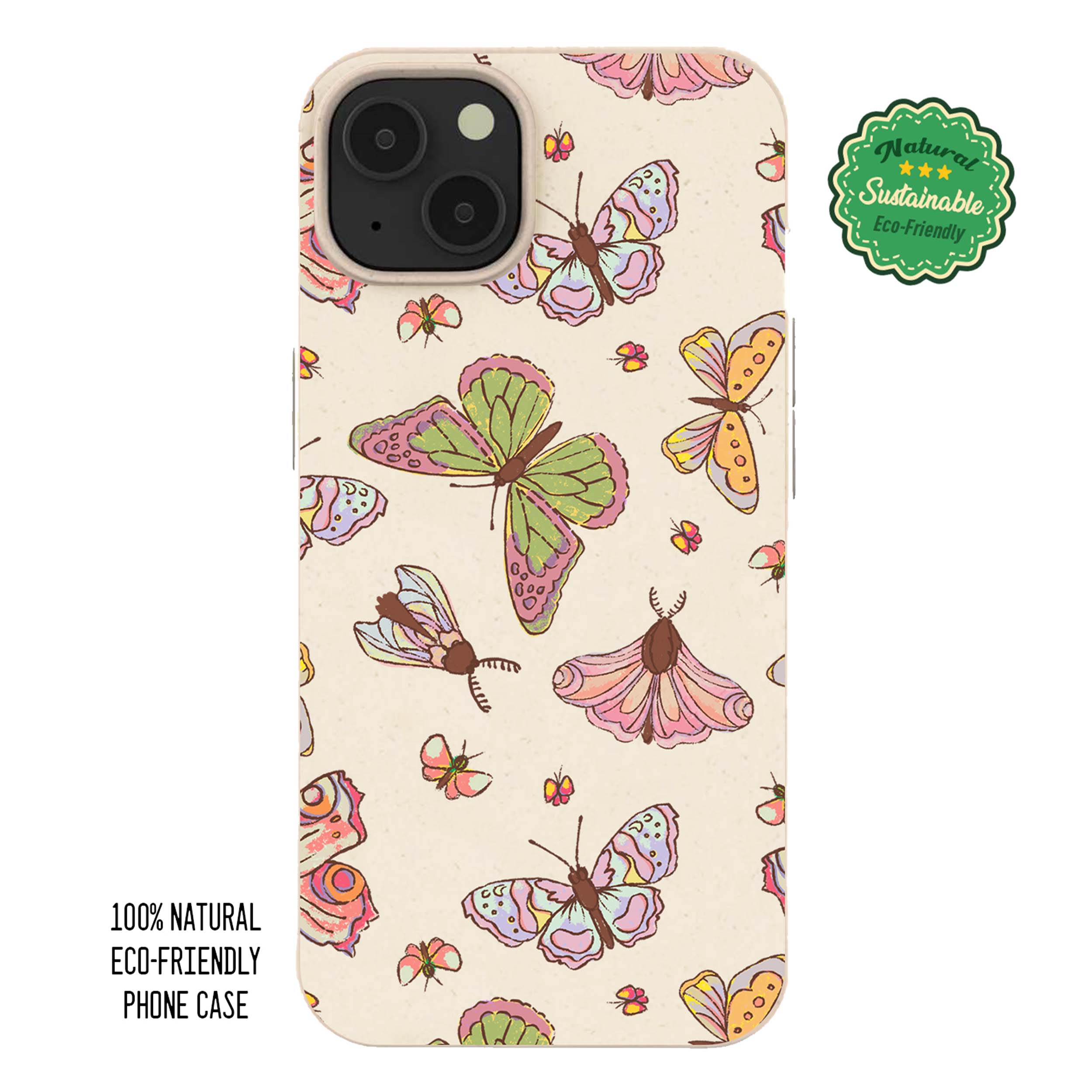 Sustainable Butterfly iPhone Case, Natural TextureMagSafe iPhone Case Cover