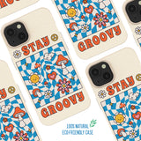 Groovy Checkerboard Sustainable iPhone CaseMagSafe iPhone Case Cover