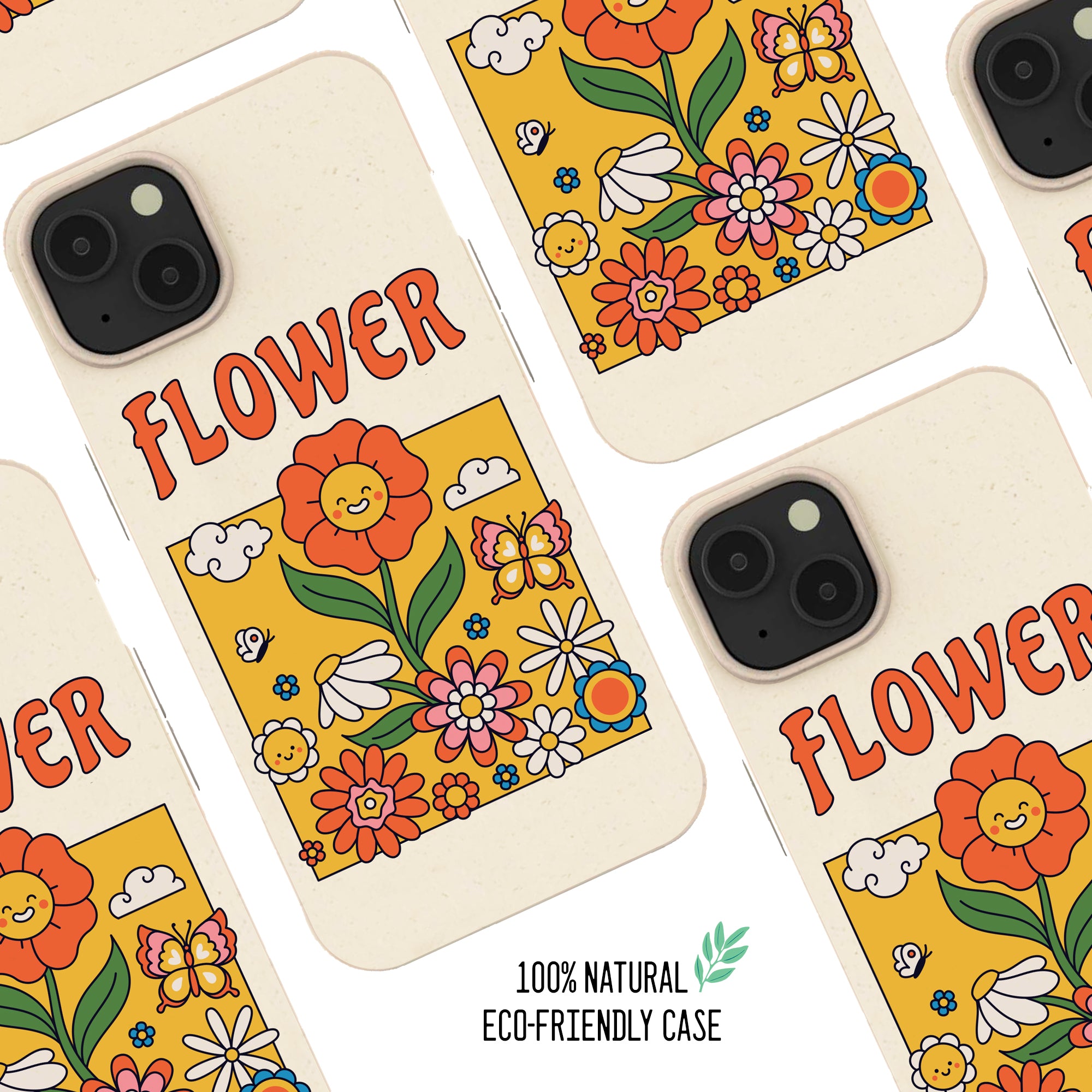 Groovy Flowers Sustainable iPhone CaseMagSafe iPhone Case Cover