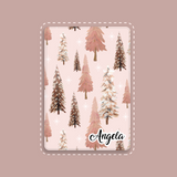 Pink Christmas Tree Custom Name Gift iPad Case