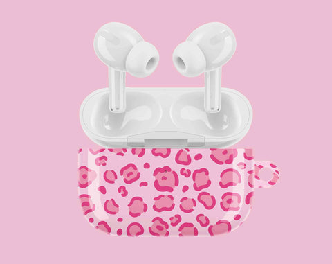 Pink Leopard Print AirPods Case