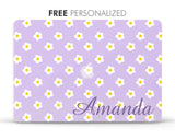 Personalized Daisy Flowers Cute Aesthetic MacBook Case