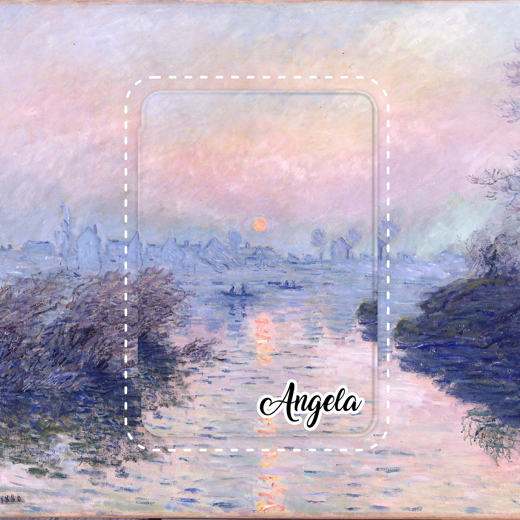 Personalized Monet Oil Painting Sunrising Kindle Case Paperwhite Case