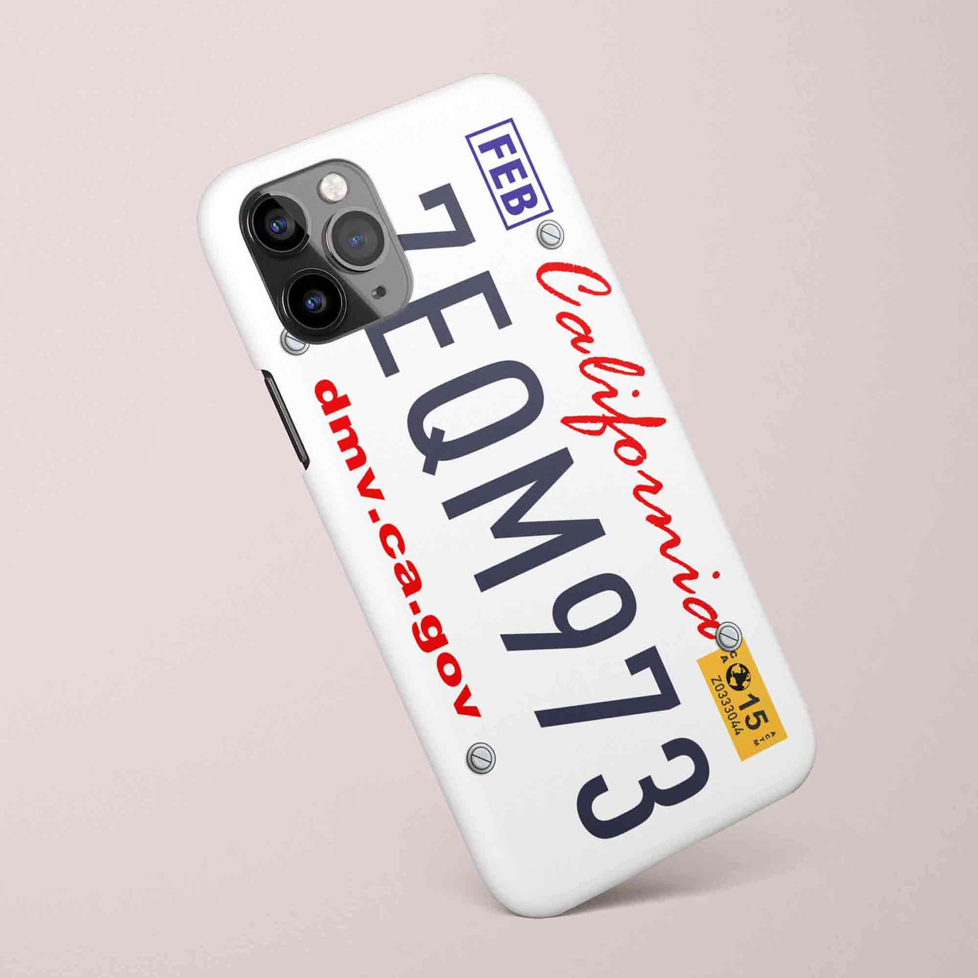Custom California License Plate iPhone Case