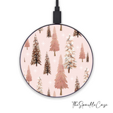 Pink Christmas Tree Wireless Charger