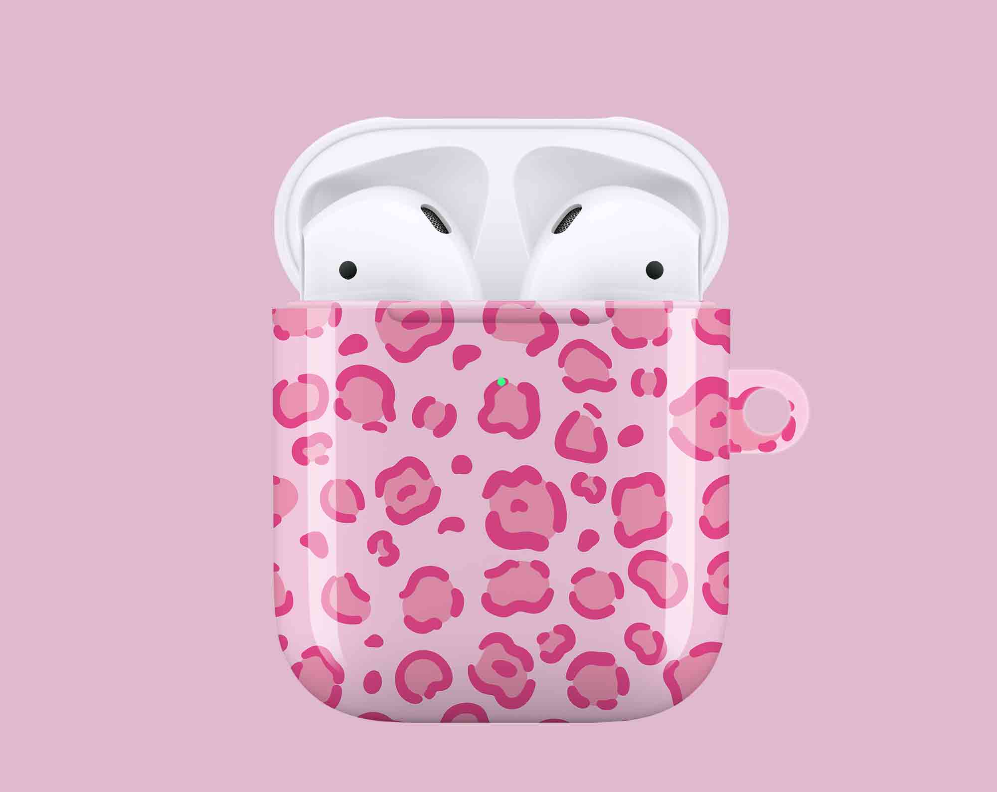 Pink Leopard Print AirPods Case