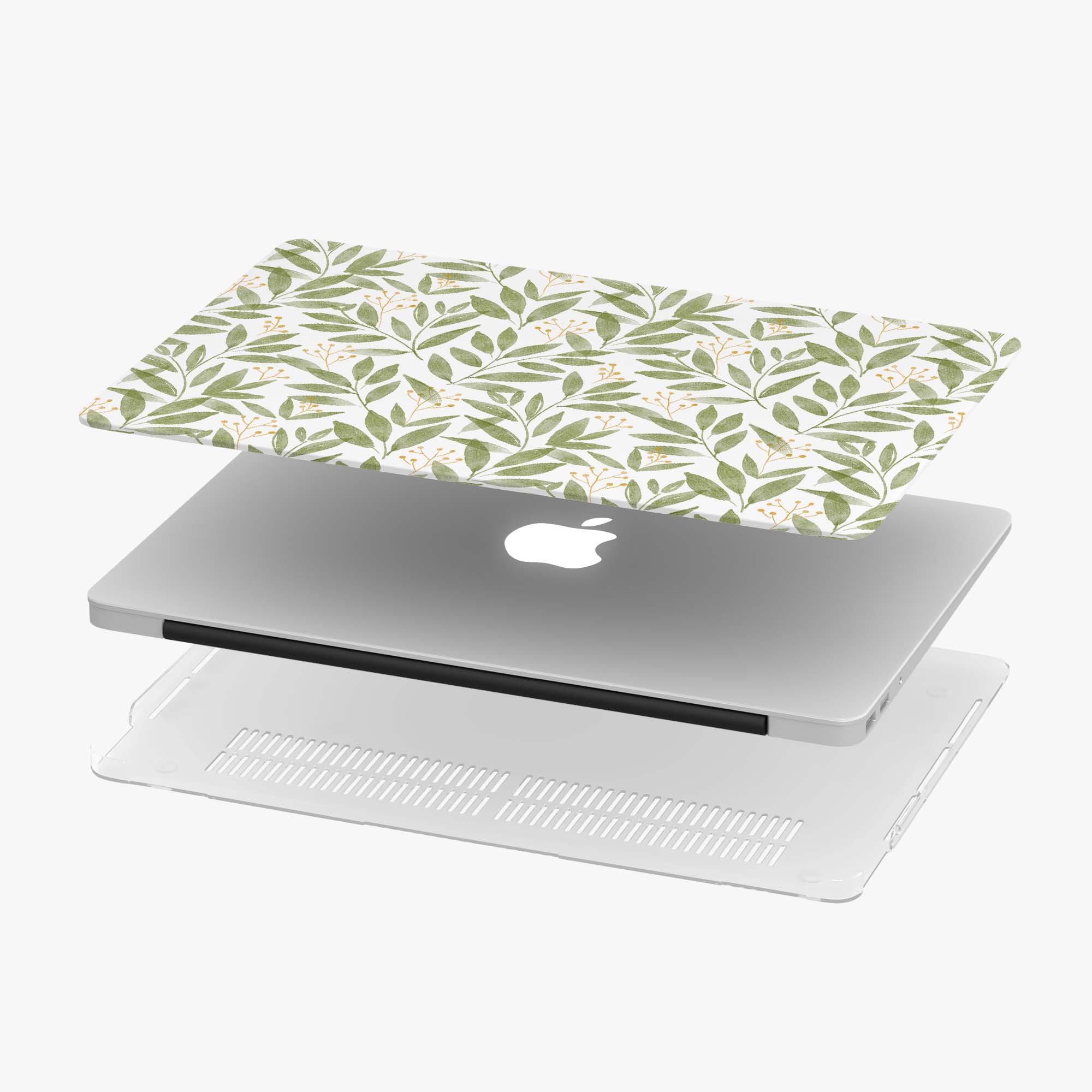Watercolor Leaves Custom MacBook Case