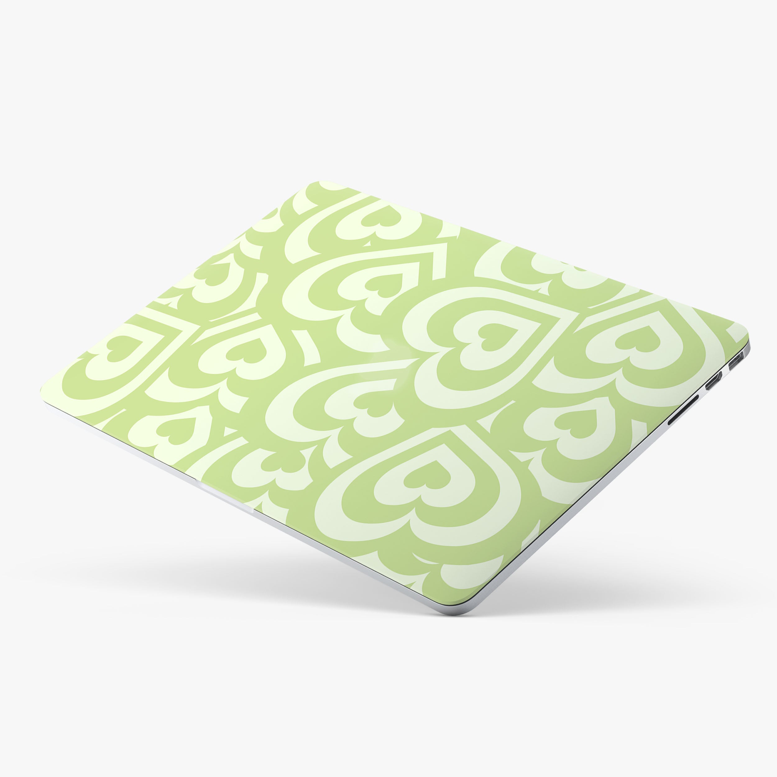 Green Hearts Vibrant M1 M2 Chip MacBook Case Laptop Case