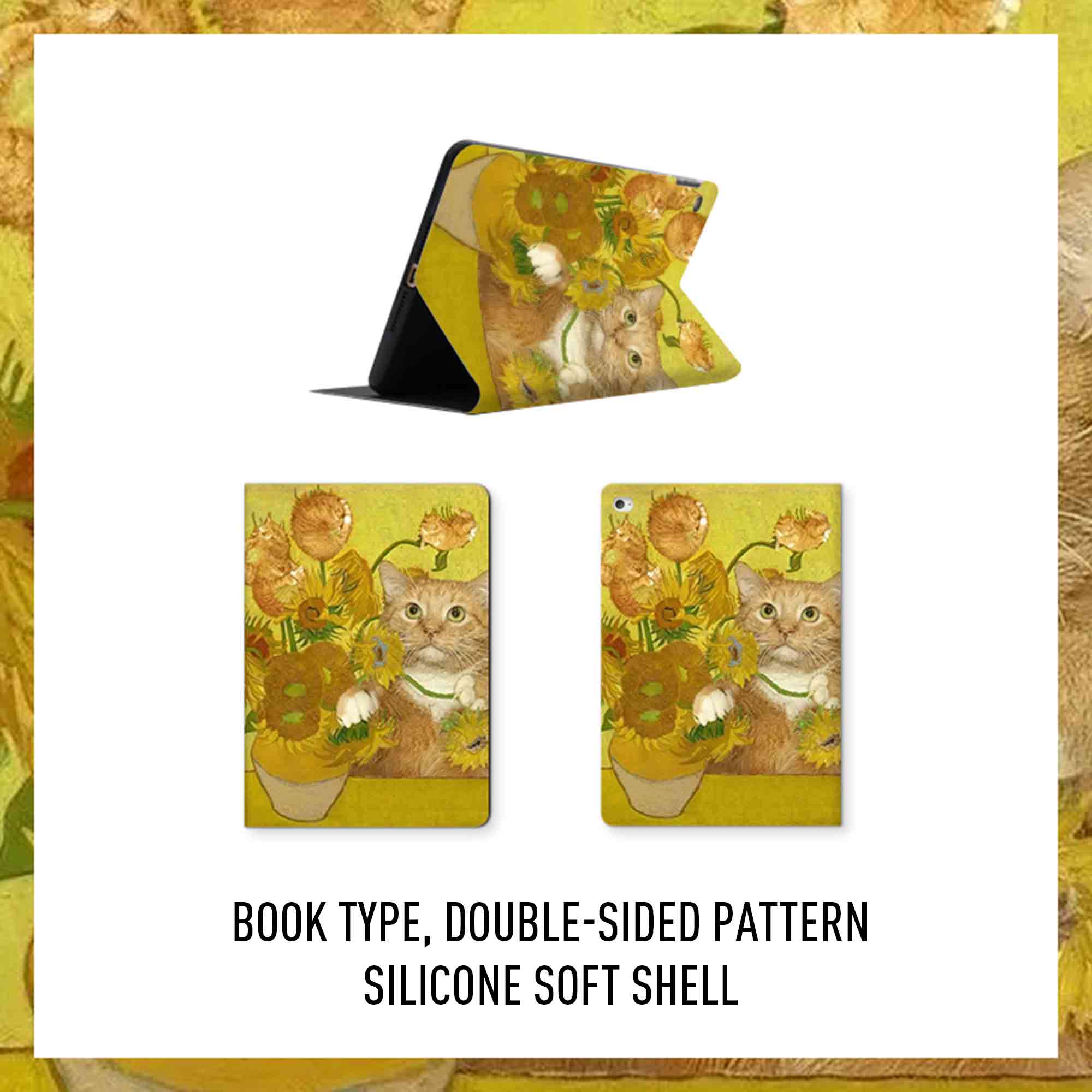 Vincent Van Gogh Sunflowers Cat iPad Case