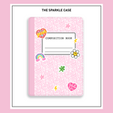 Custom Name Pink Composition Notebook iPad Case