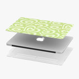 Green Hearts Vibrant M1 M2 Chip MacBook Case Laptop Case