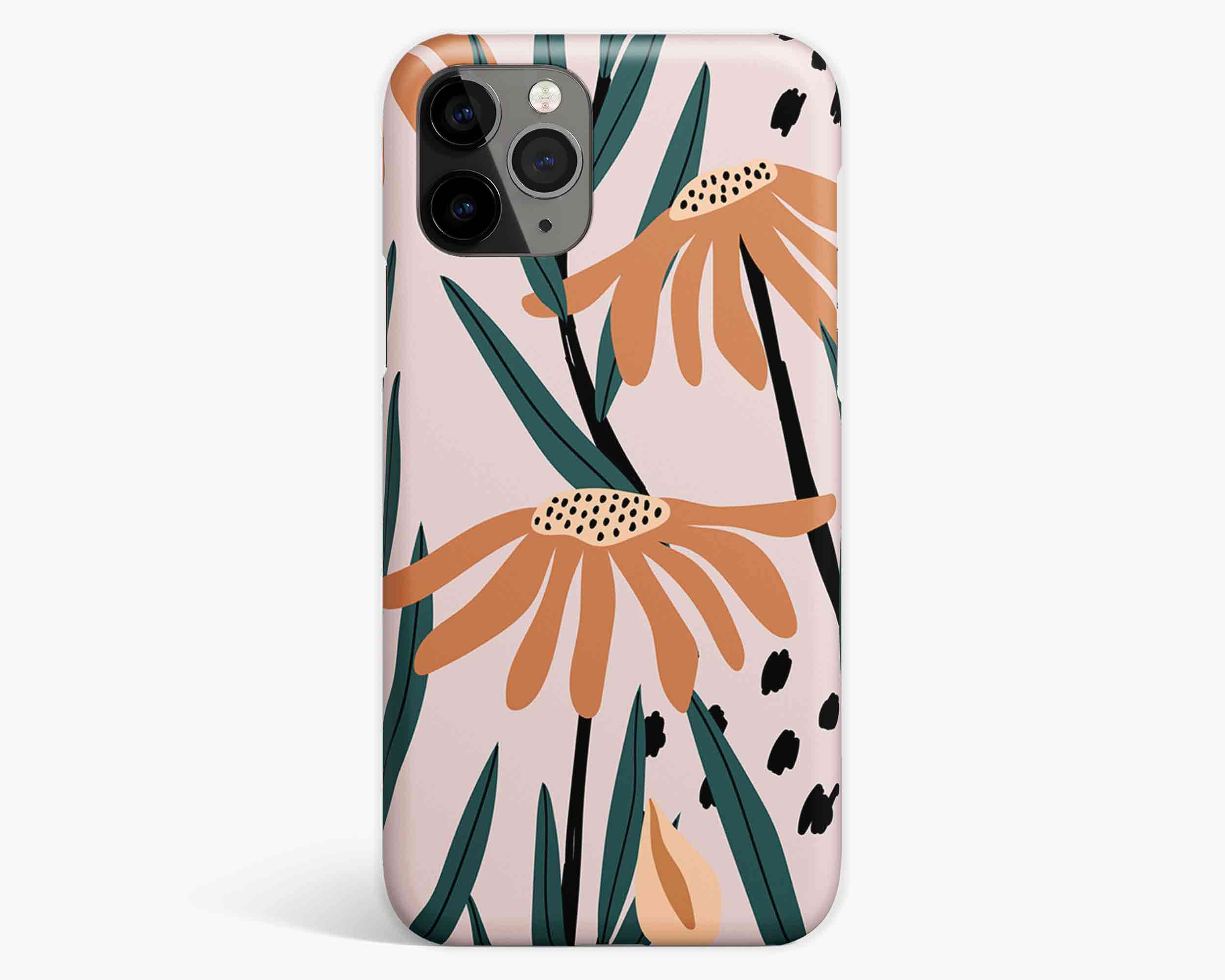 Abstract Brown Daisy Phone Case