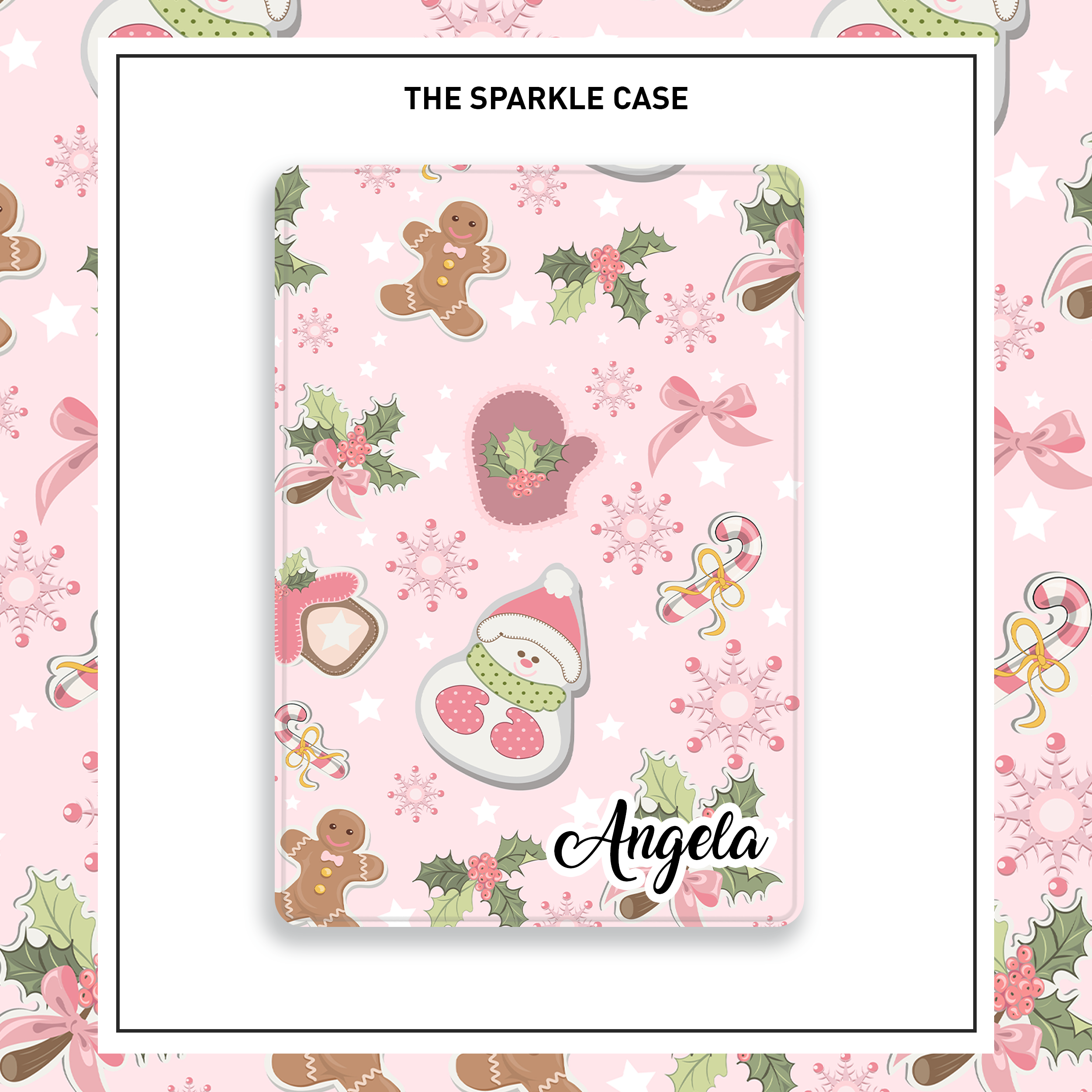 Pink Cute Christmas iPad Case