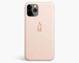 Modern Minimalist Pastel Pink and Monogram iPhone Samsung Case