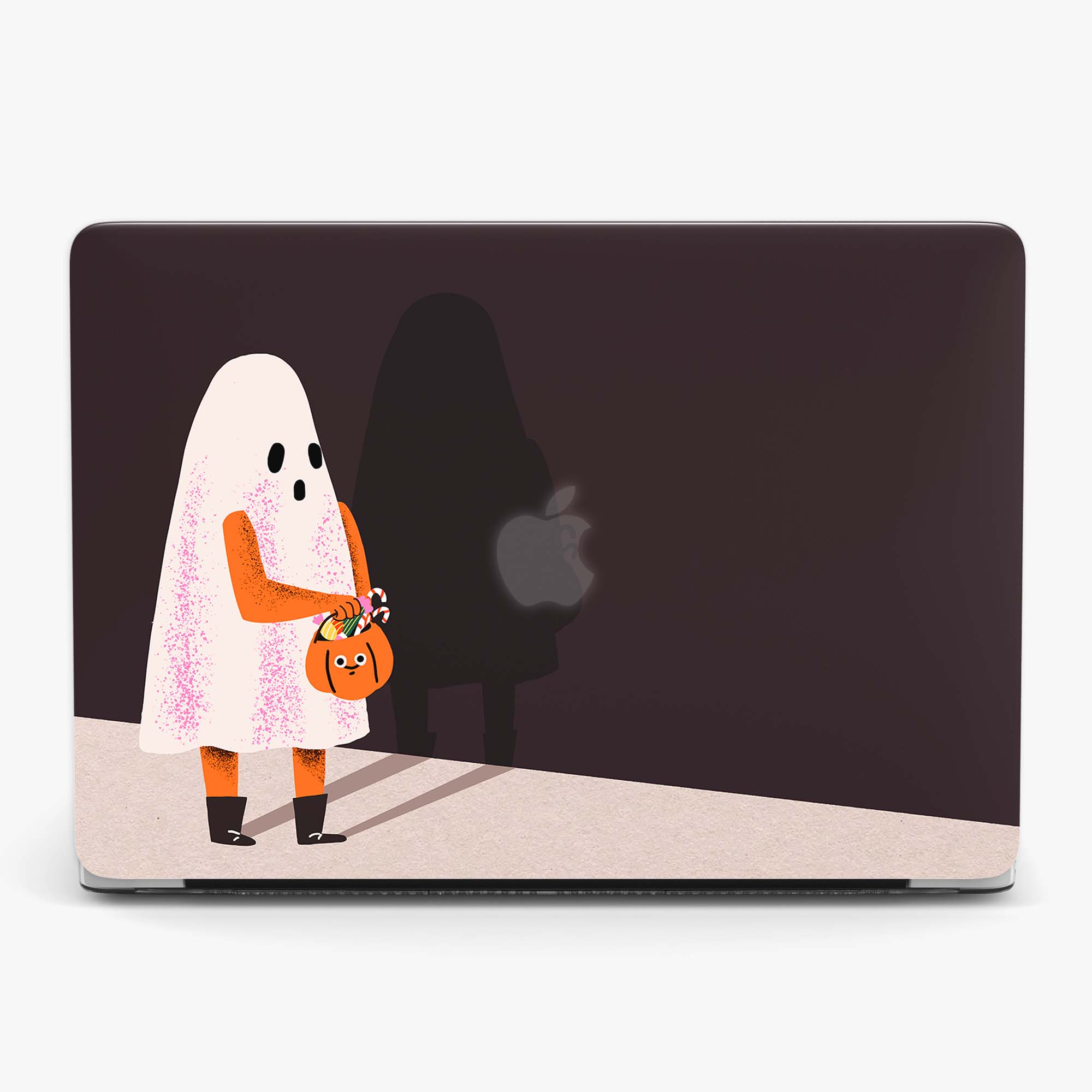 Halloween Ghost with Pumpkin MacBook Case