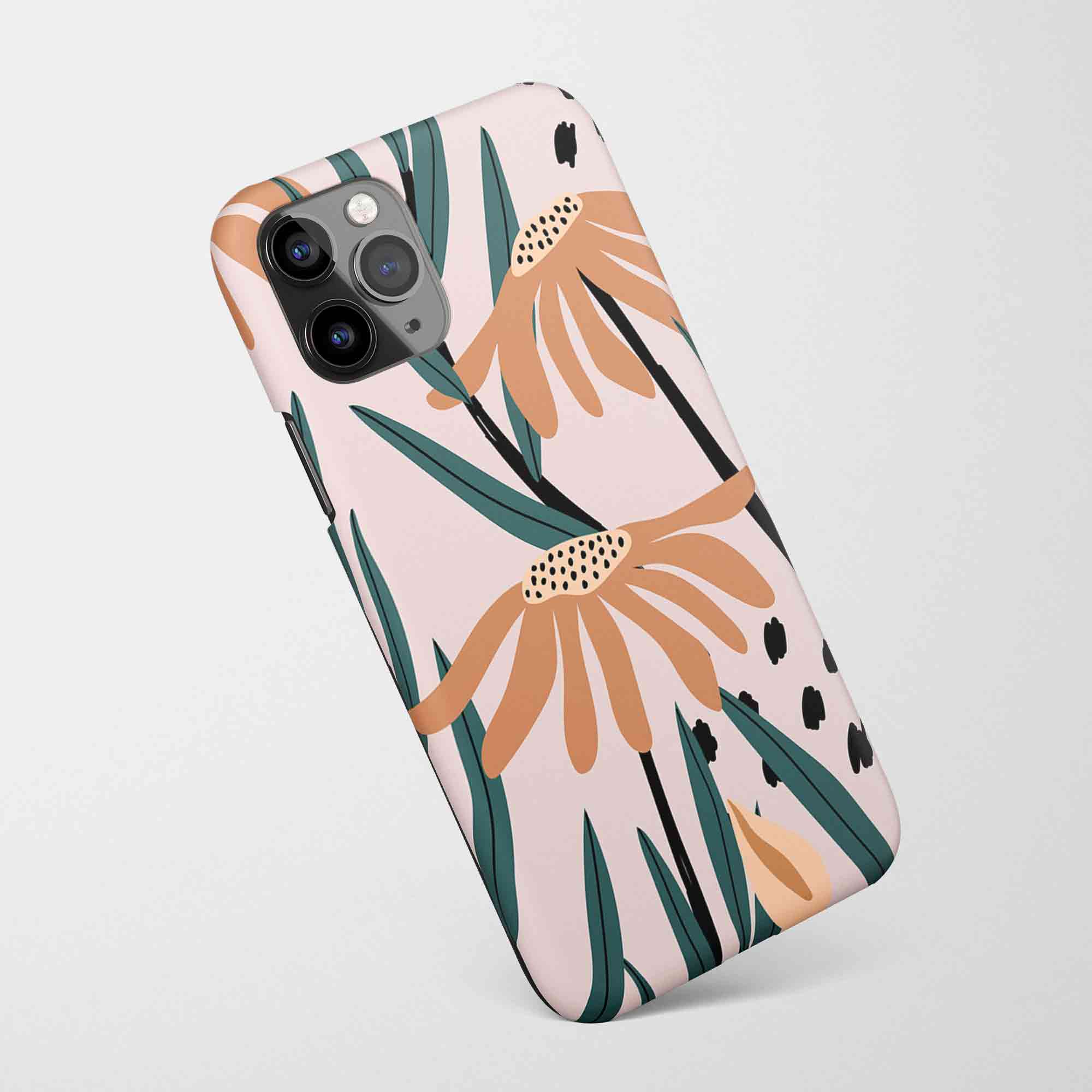 Abstract Brown Daisy Phone Case