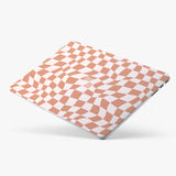 Personalized Checkerboard Monogram Orange MacBook Case