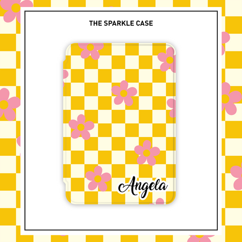 Monogram Personalized Checkered Kindle Paperwhite Oasis Case