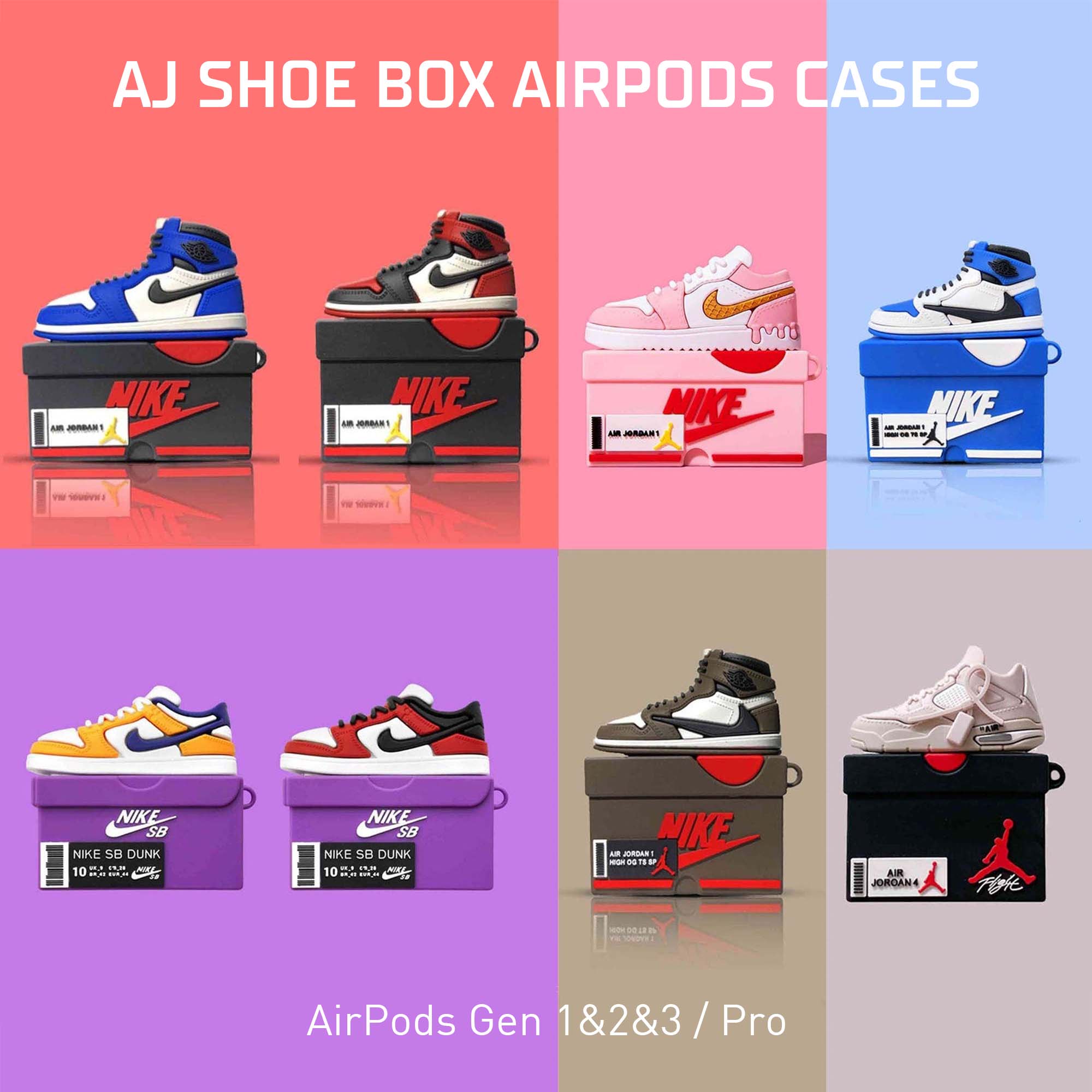 Air Jordan Shoe Box Sneakers AirPods Case Sparkle Case