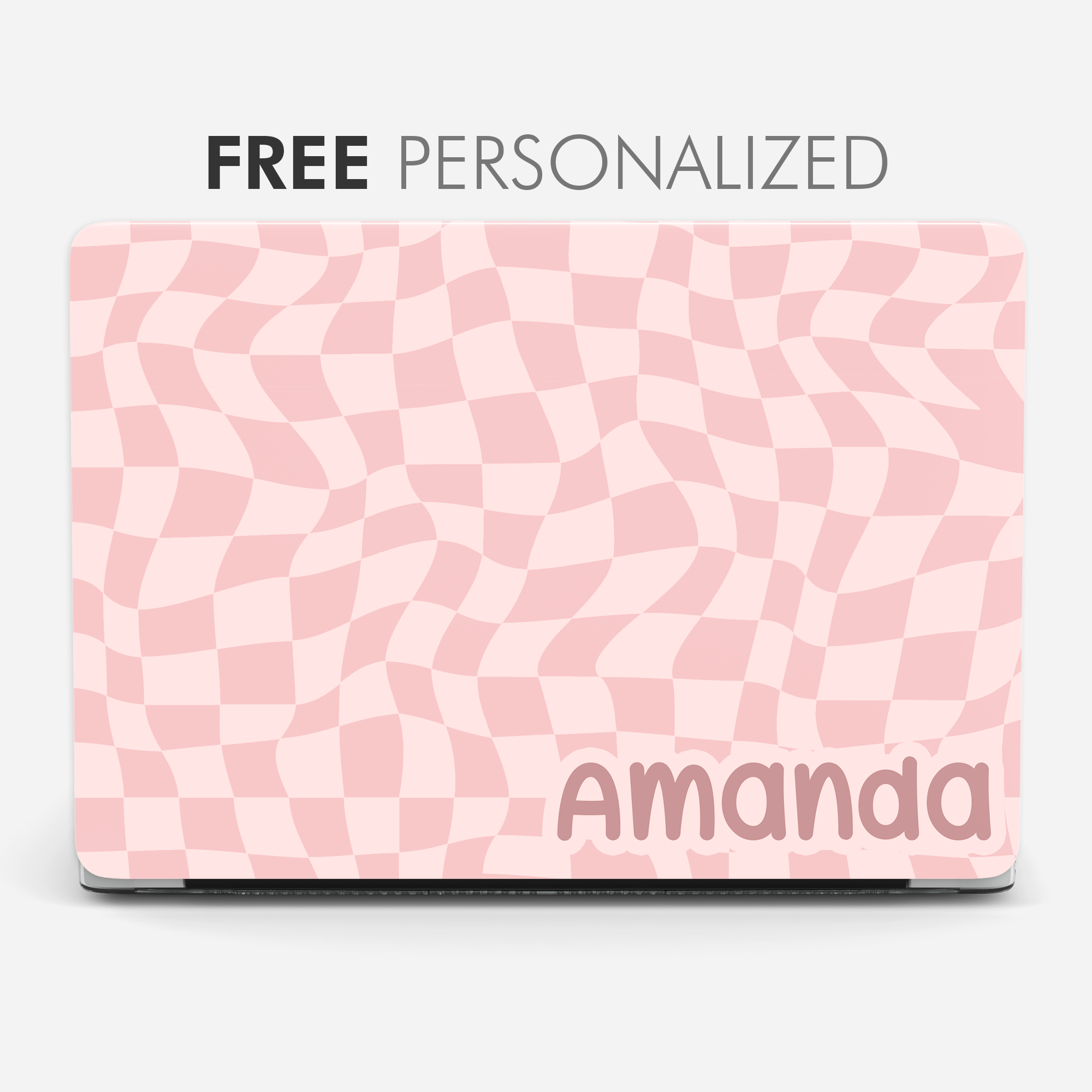 Custom Checkerboard Pink MacBook Case