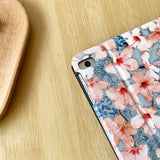 iPad Magnetic Smart Case Auto Sleep/Wake Red Pink Flower