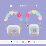 Rainbow Heart Bear AirPods Case