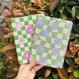 Custom Flower checkerboard Kindle Case