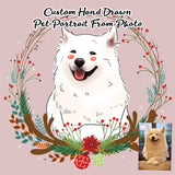 Hand Draw Pet Portrait Custom Photo birthday gift iPad Case