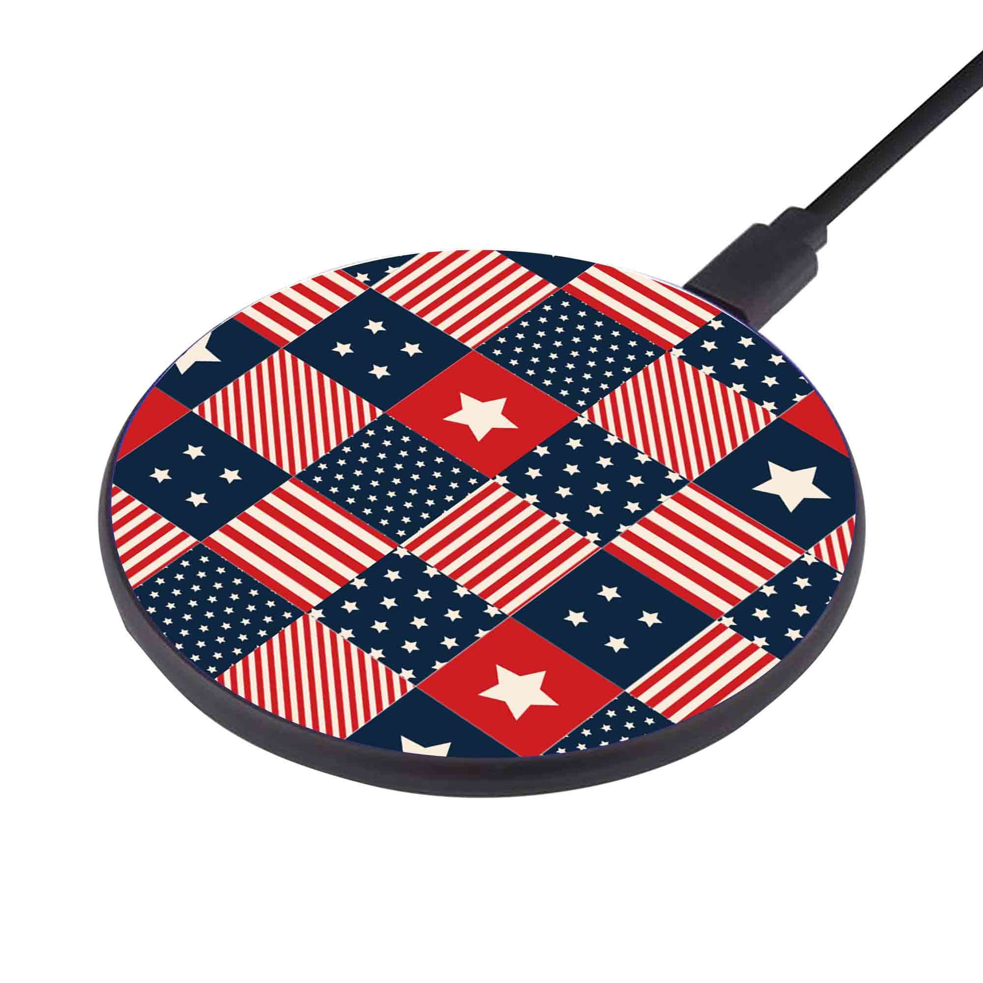 American Flag 15W Wireless Charger