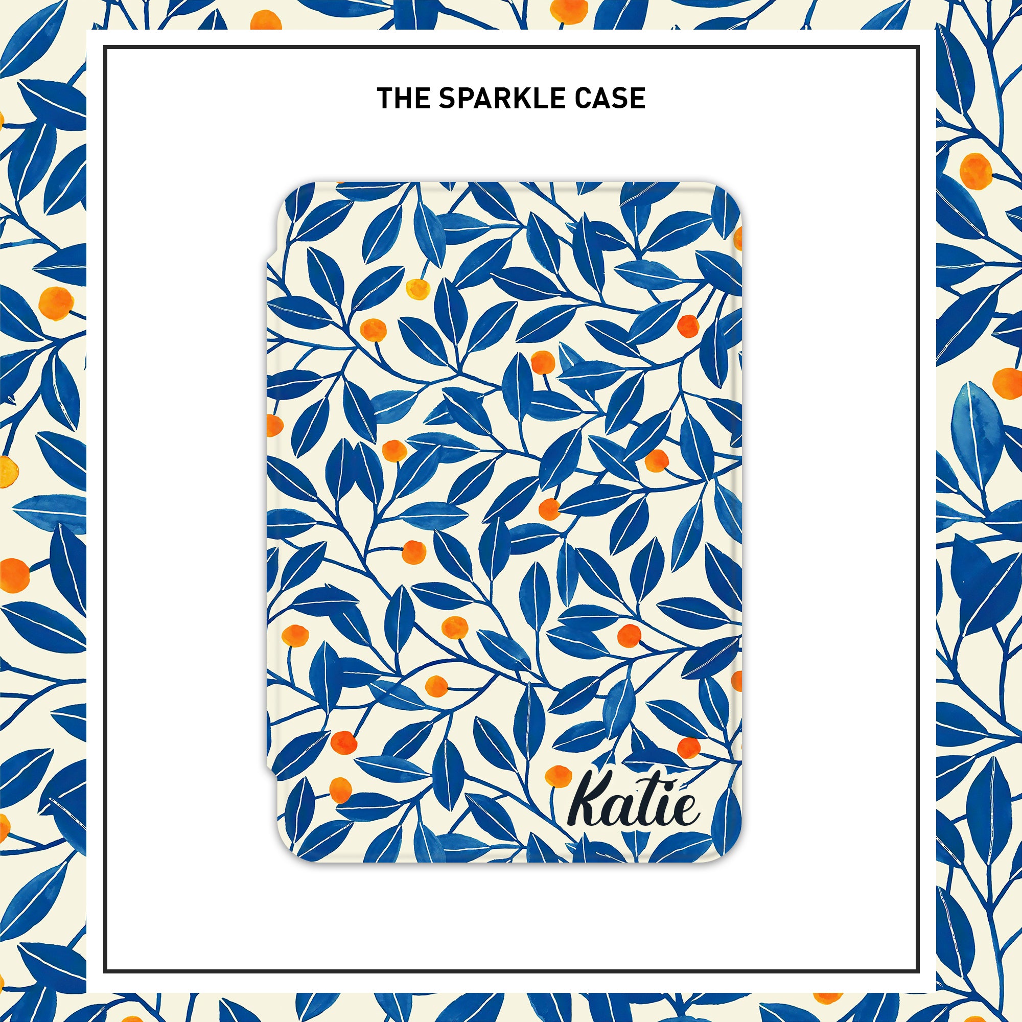 Blue Leaves Kindle Case kindle paperwhite