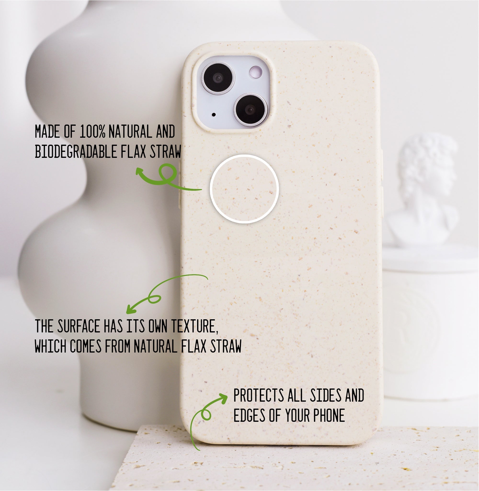 Natural Texture Biodegradable Christmas Gift iPhone CaseMagSafe iPhone Case Cover
