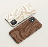 Swirl Funky Android case for Samsung Galaxy S23, S23Plus, S22, S21 Ultra Retro Groovy Phone Case
